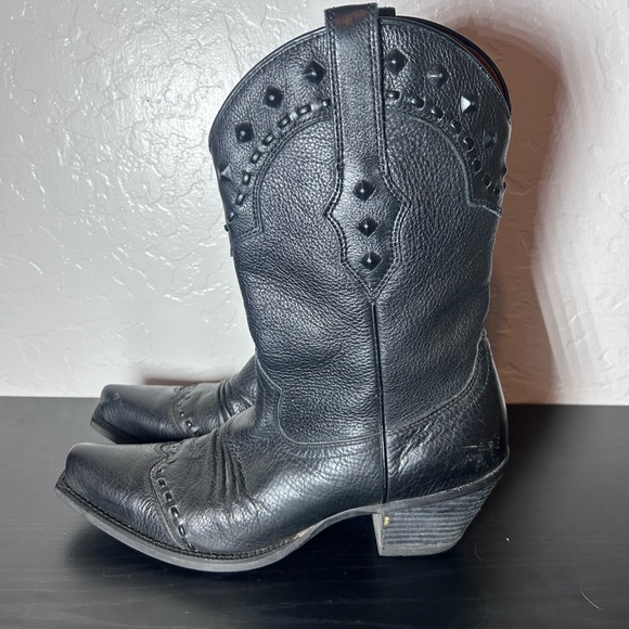 Ariat Boots Womens 8.5 B US Black Leather 10001367 (21285) Western Cowgirl - Picture 1 of 9